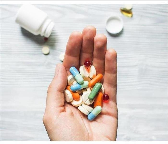 Pills in a women's hand in Florida